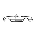 1953 Corvette Metal Car Wall Art - MT0027