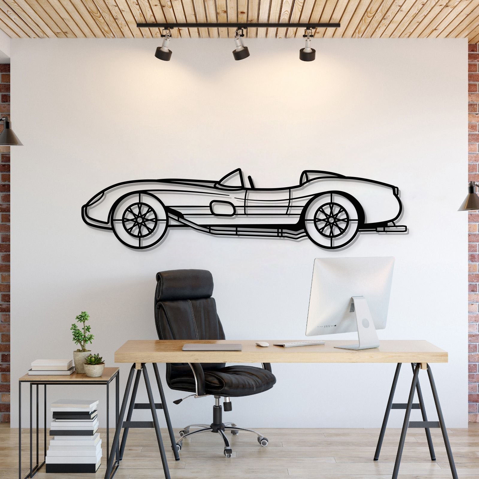 1957 250 Testa Rossa Metal Car Wall Art - MT0050
