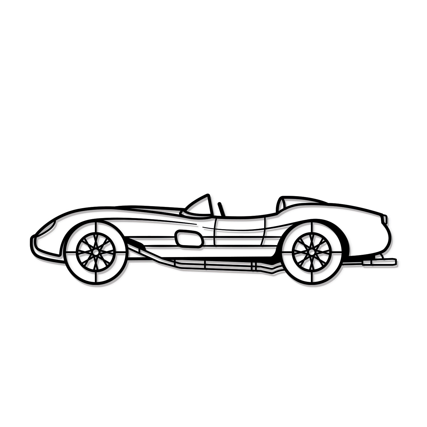 1957 250 Testa Rossa Metal Car Wall Art - MT0050