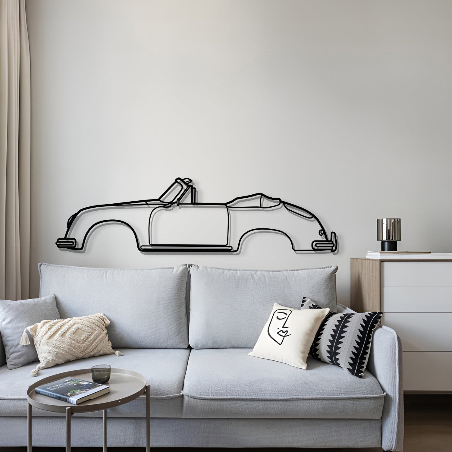 356 A 1600 Super 1959 Metal Car Wall Art - MT0832
