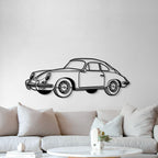 1964 356 SC Perspective Metal Car Wall Art - MT1286