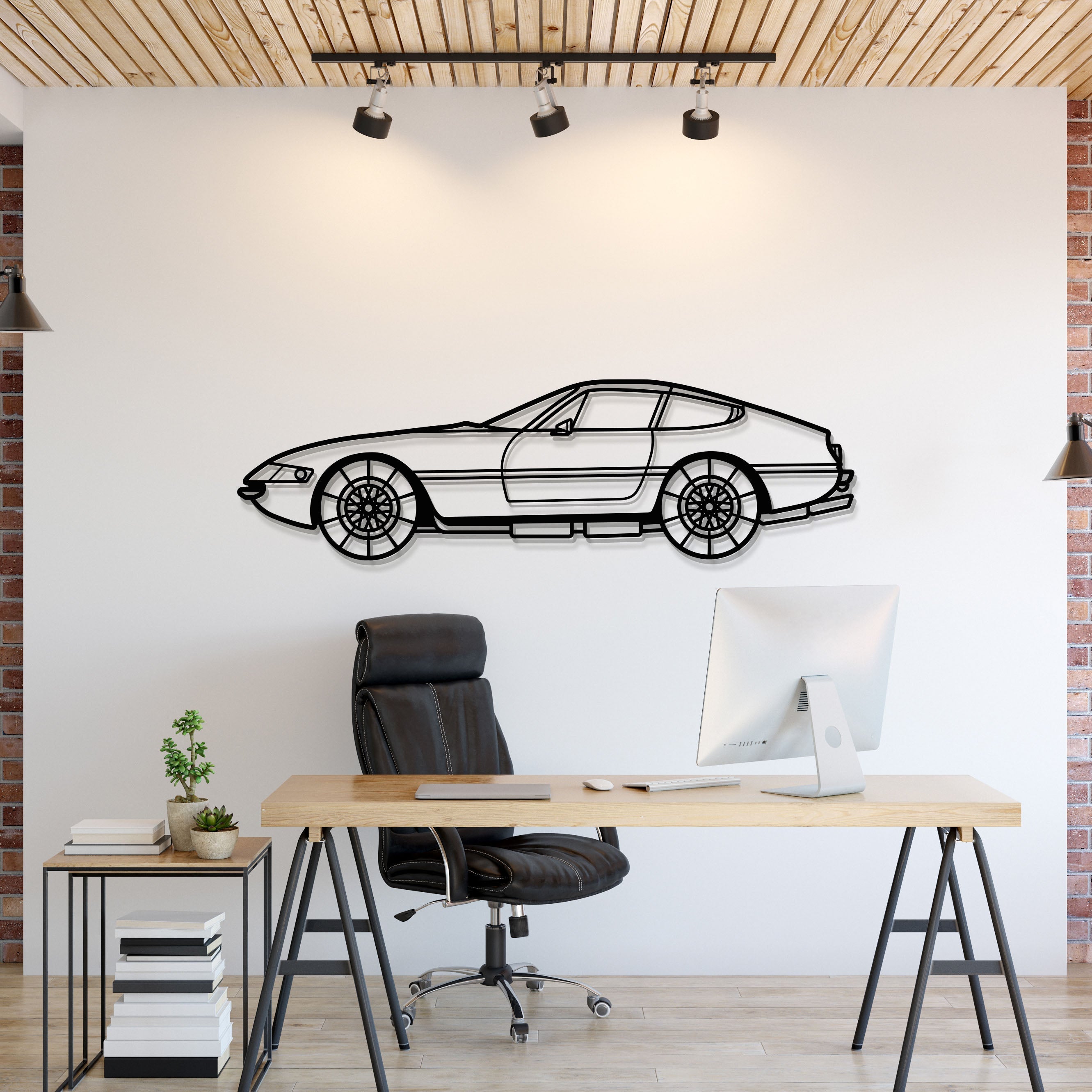 1968 365 GTB4 Metal Car Wall Art - MT0104