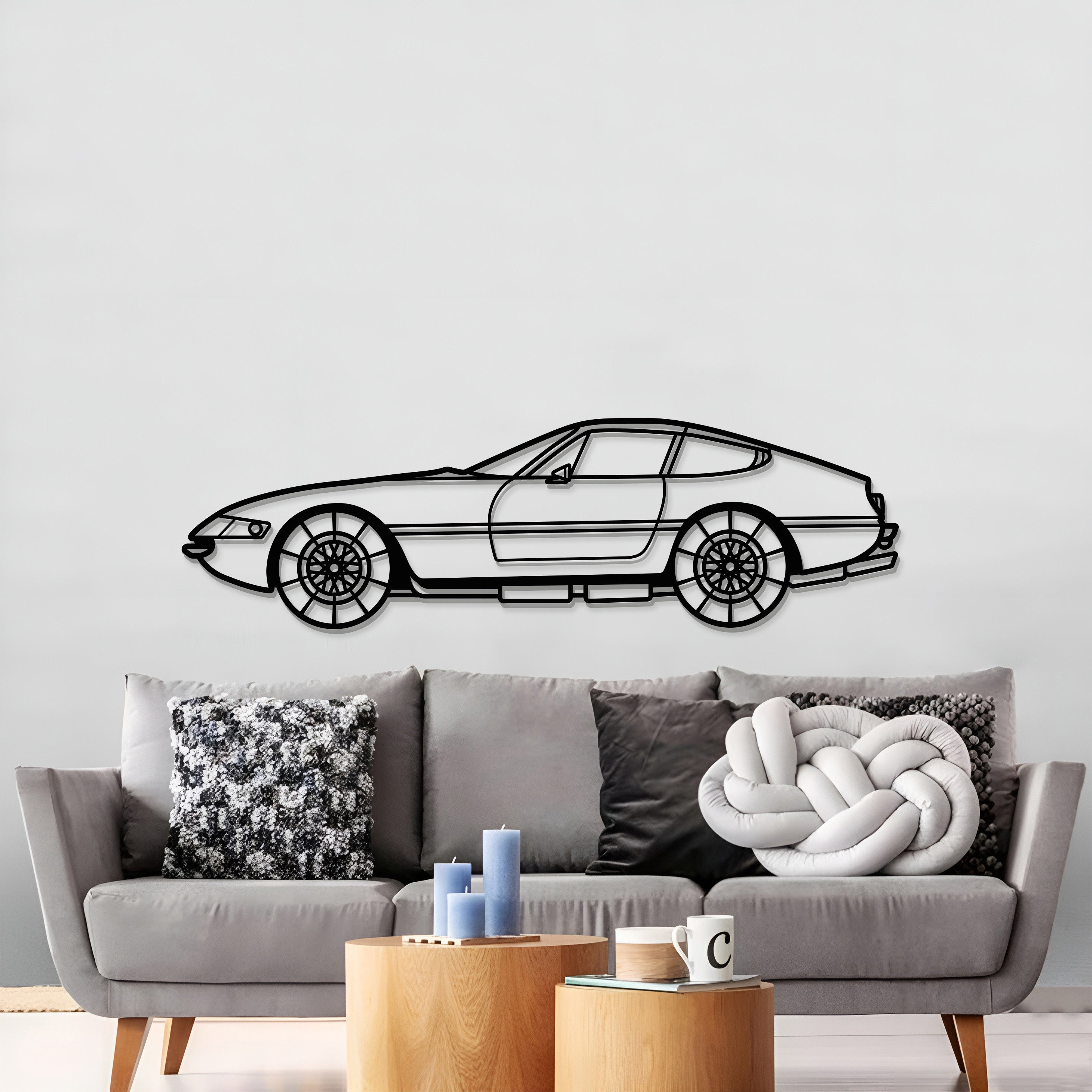 1968 365 GTB4 Metal Car Wall Art - MT0104