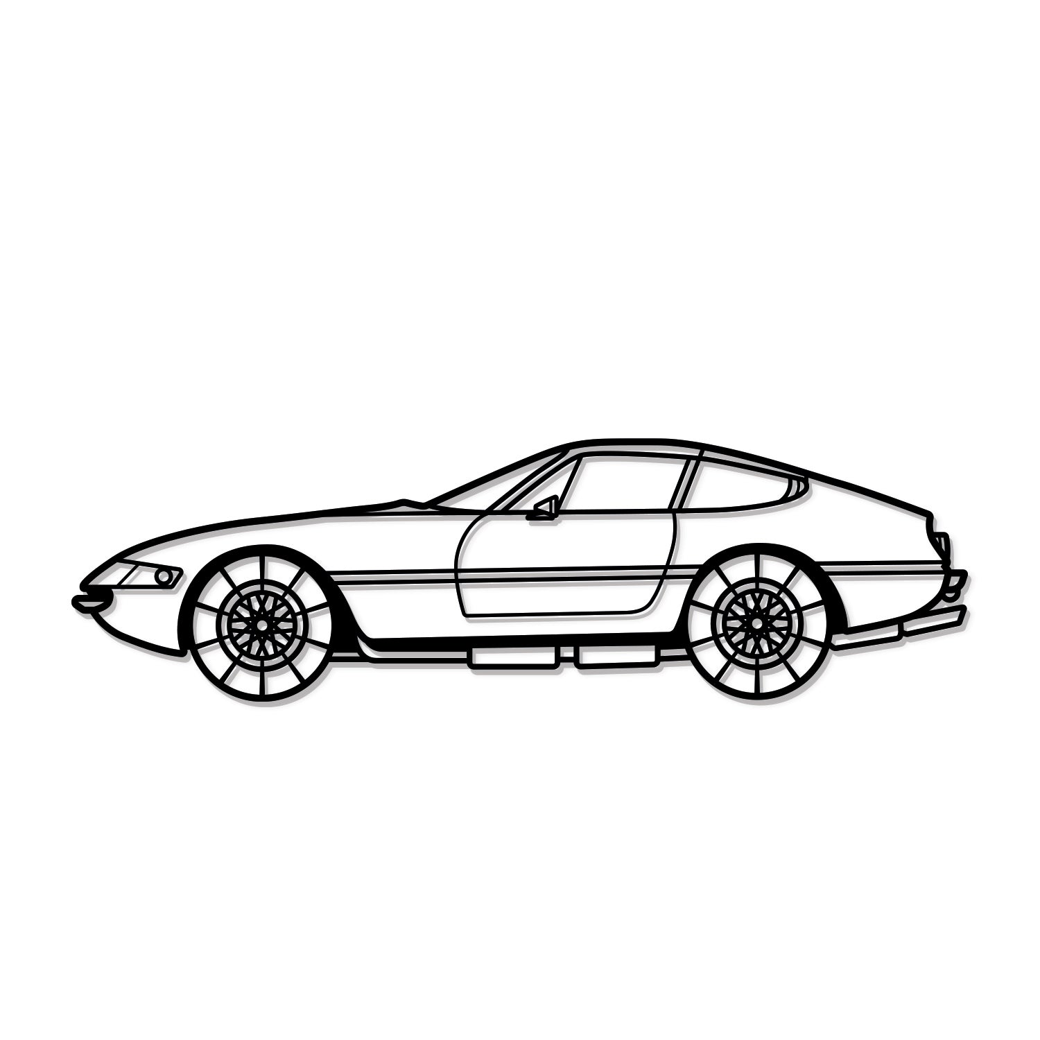 1968 365 GTB4 Metal Car Wall Art - MT0104