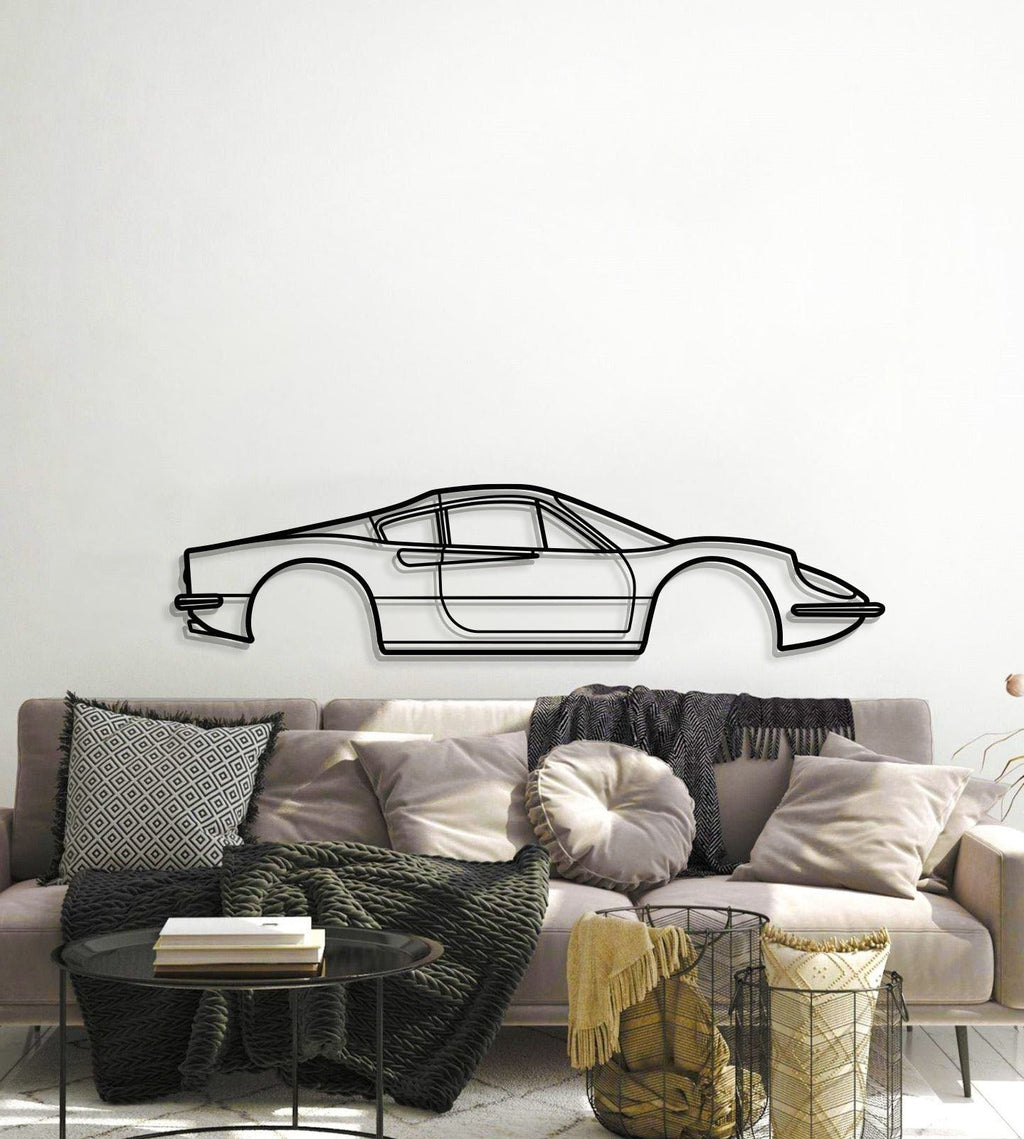 1969 Dino 246 GT Metal Car Wall Art - MT0121
