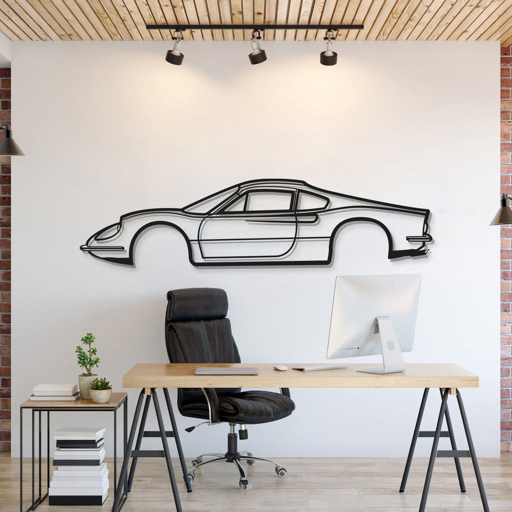 1973 Dino Metal Car Wall Art - MT0153