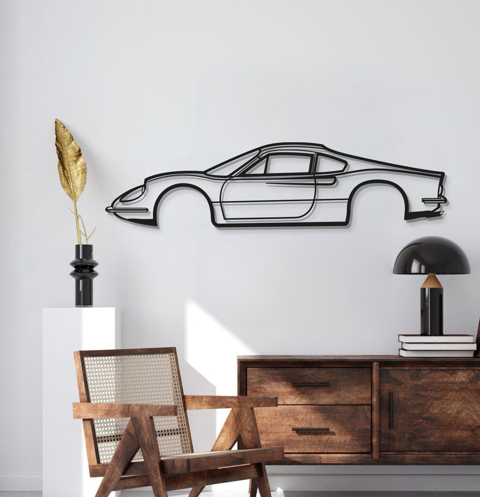 1973 Dino Metal Car Wall Art - MT0153