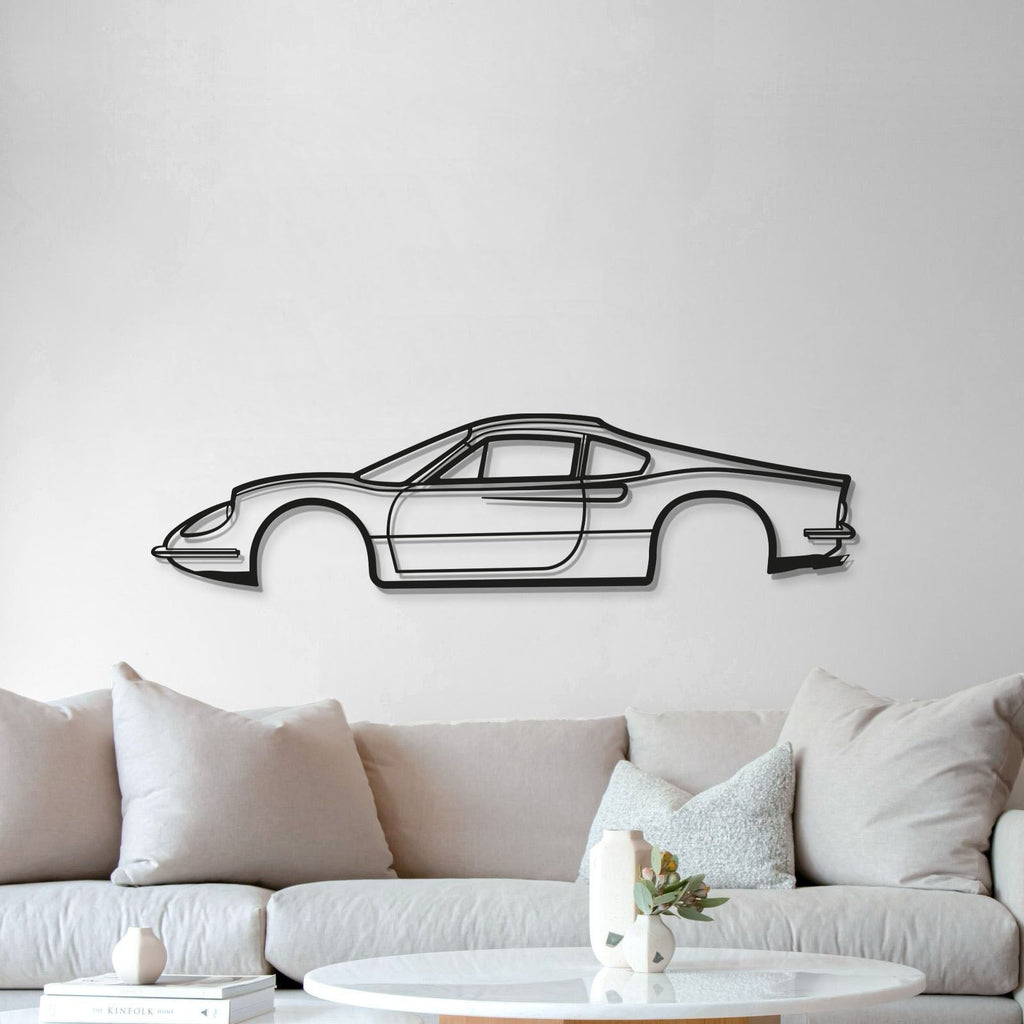 1973 Dino Metal Car Wall Art - MT0153