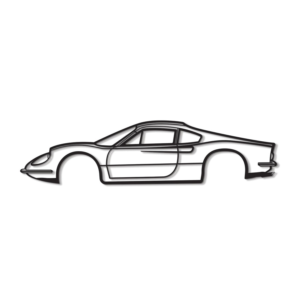 1973 Dino Metal Car Wall Art - MT0153