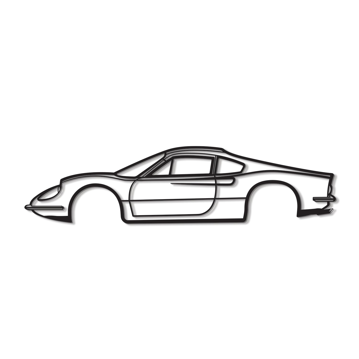 1973 Dino Metal Car Wall Art - MT0153