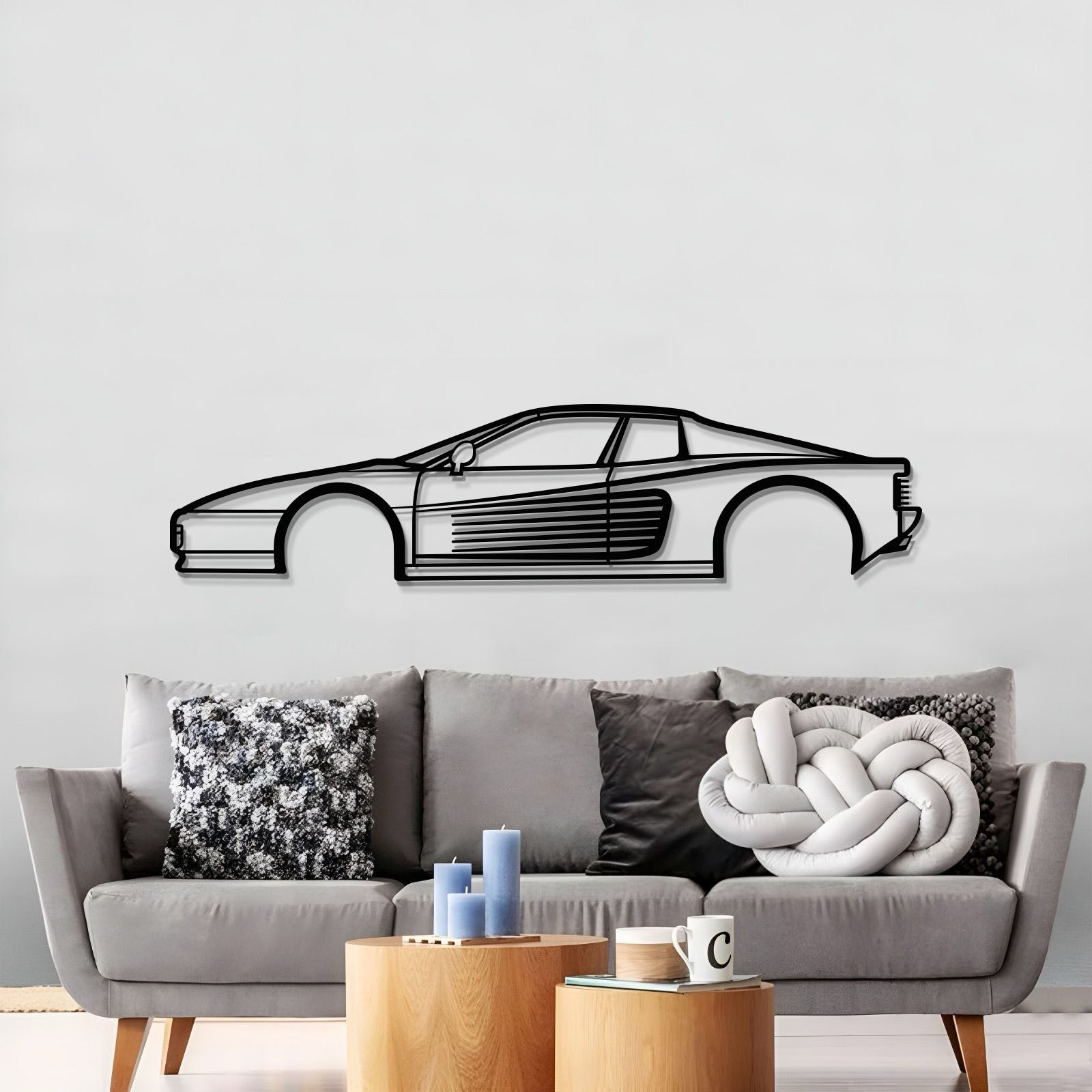 1998 Testarossa Metal Car Wall Art - MT0271