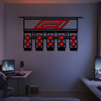 Iconic Formula 1 Lights Metal Neon Wall Art - MTN0280