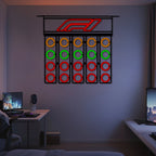 Iconic Formula 1 Lights Metal Neon Wall Art - MTN0279