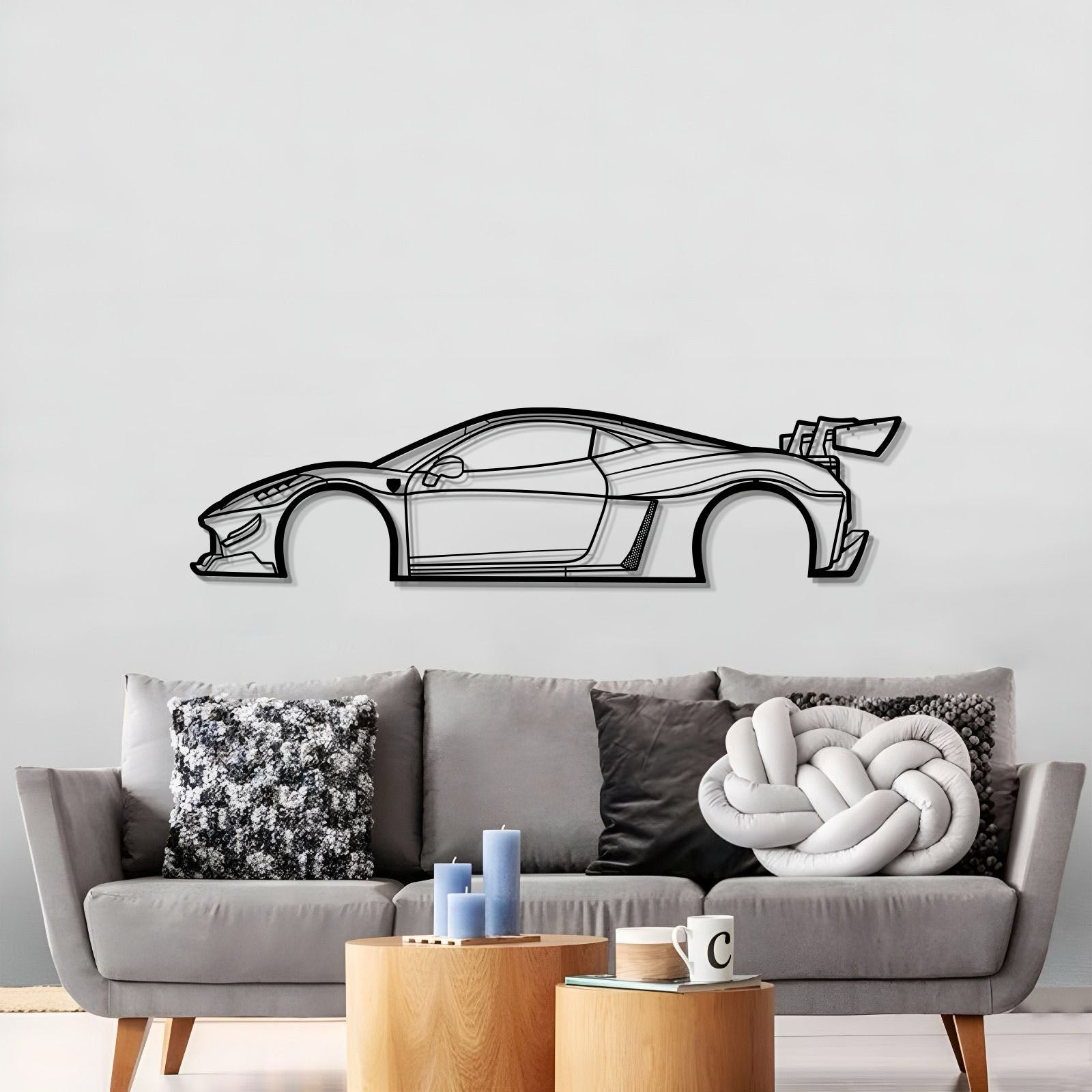 2010 458 Italia Liberty Walk Metal Car Wall Art - MT0397