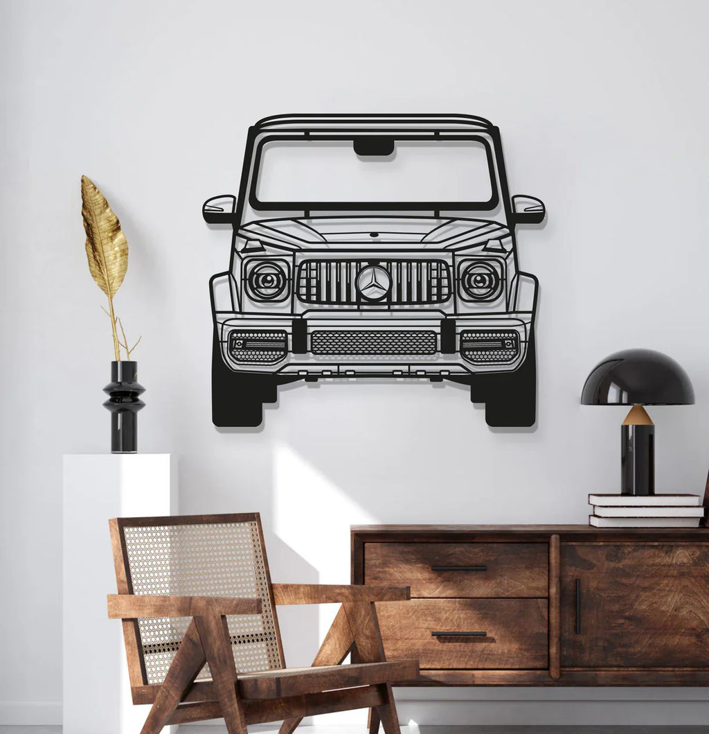 2019 G63 AMG Front View Metal Car Wall Art