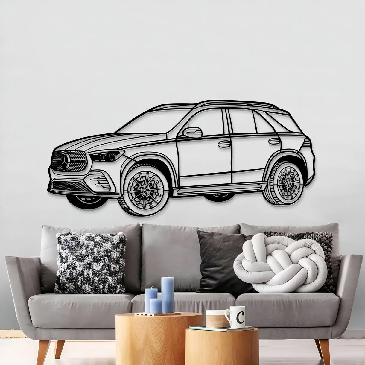 2024 GLE 350 Angle Metal Car Wall Art