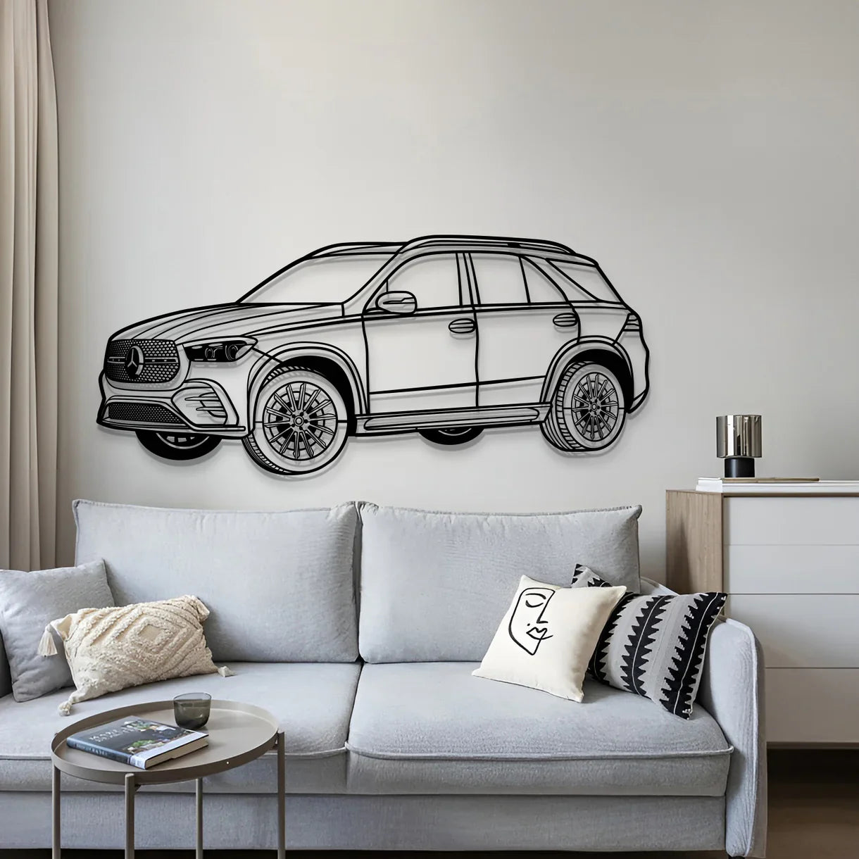 2024 GLE 350 Angle Metal Car Wall Art