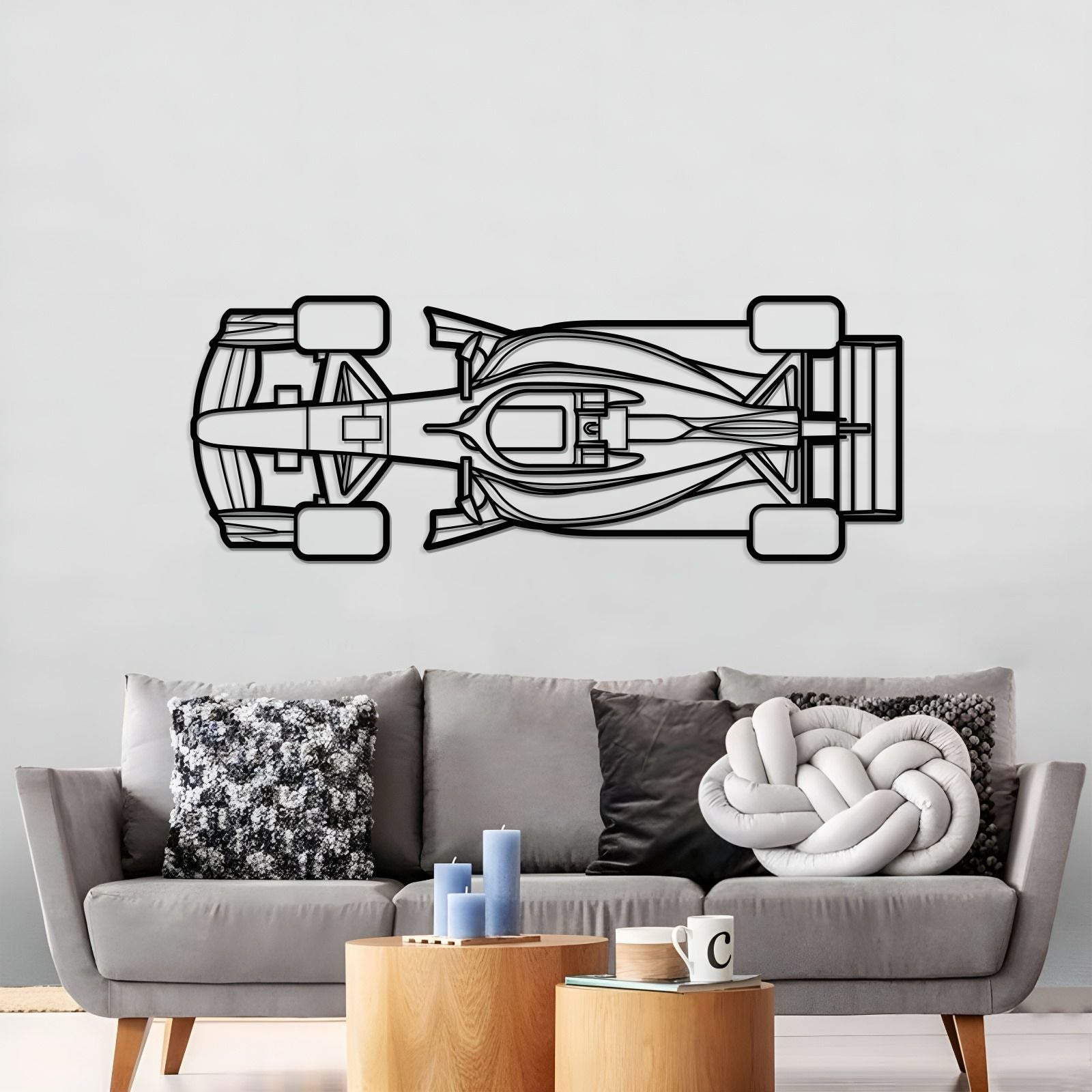 Formula 1 2026 Top View Horizontal Metal Car Wall Art - MT1499