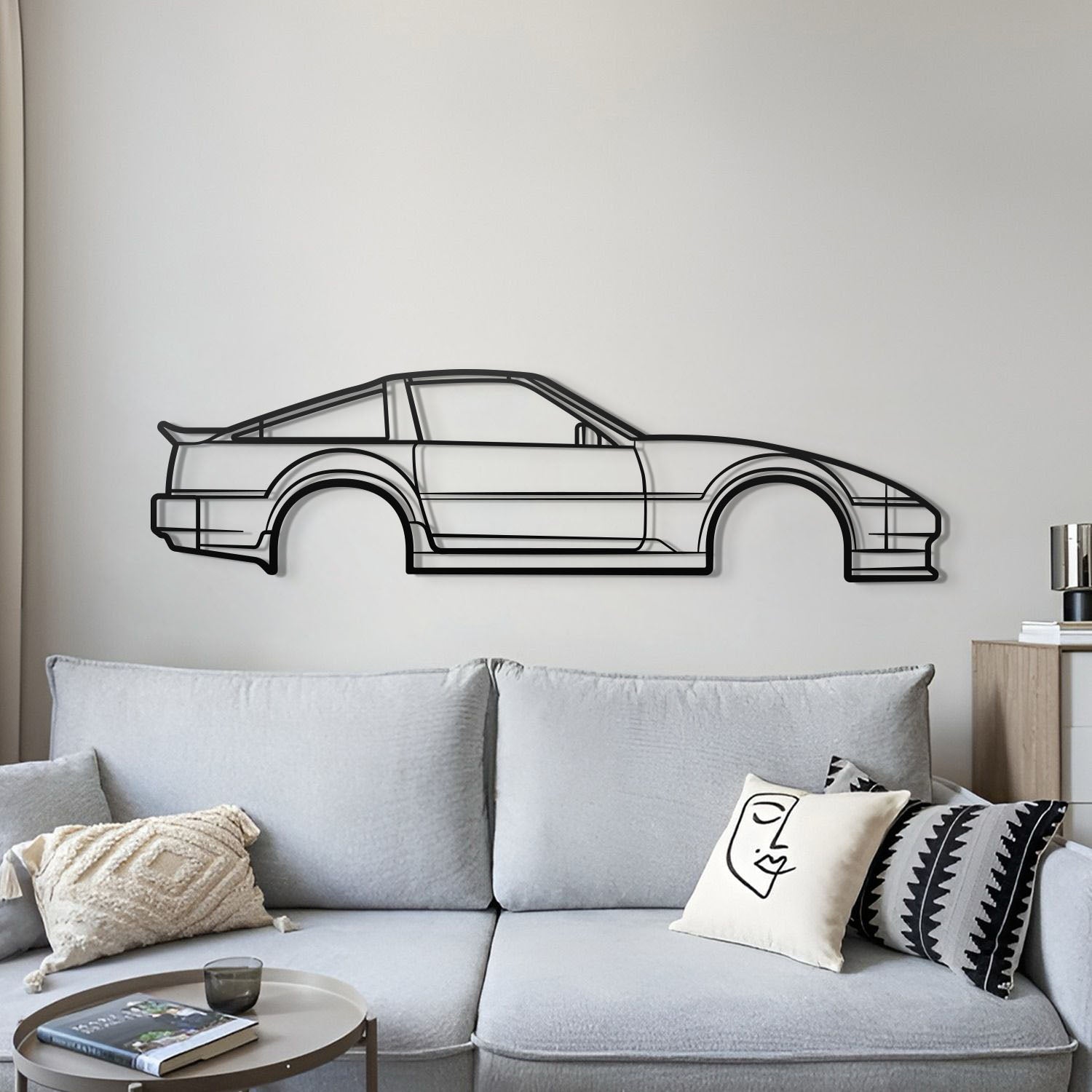 1986 300ZX Z31 Metal Car Silhouette - MT1490