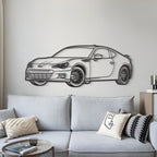 2016 BRZ Perspective Metal Car Silhouette - MT1487