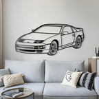 1986 300ZX Z31 Perspective Metal Car Silhouette - MT1491
