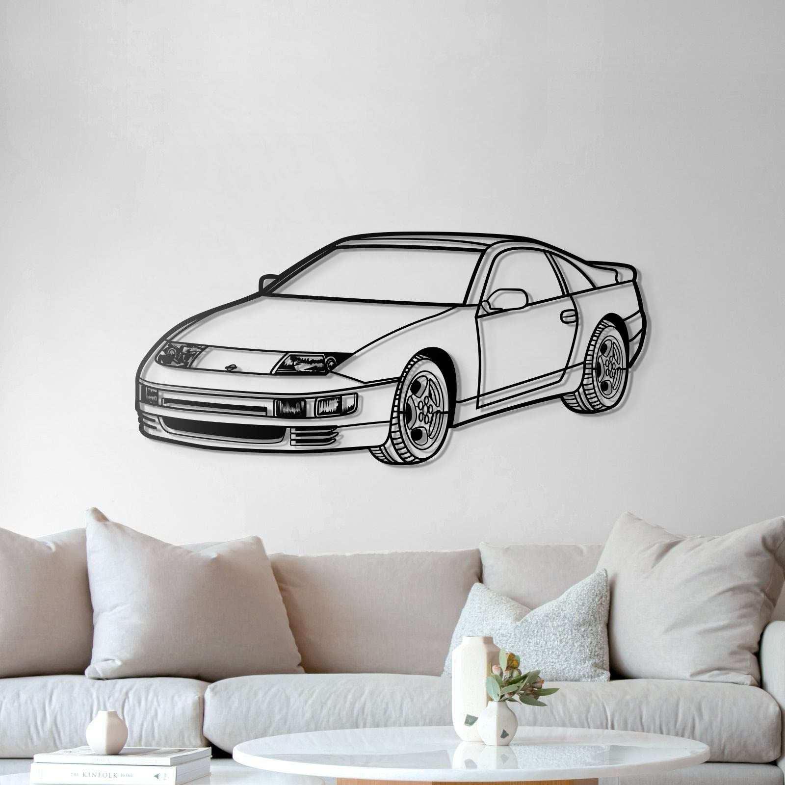 1986 300ZX Z31 Perspective Metal Car Silhouette - MT1491
