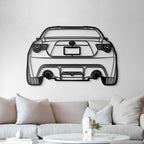 2016 BRZ Back View Metal Car Wall Art - MT1489