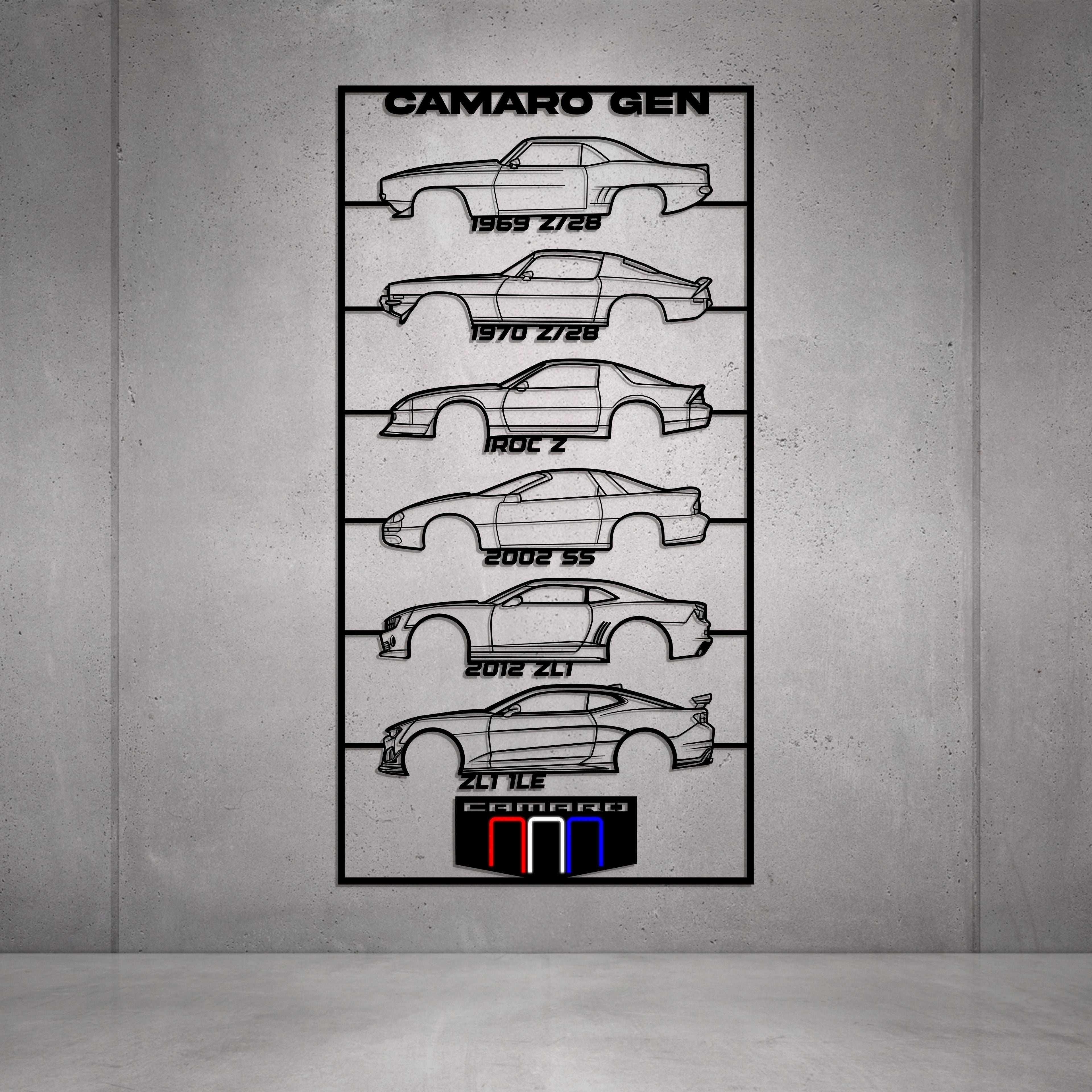 Camaro Gen's Metal Neon Car Wall Art - MTN0274