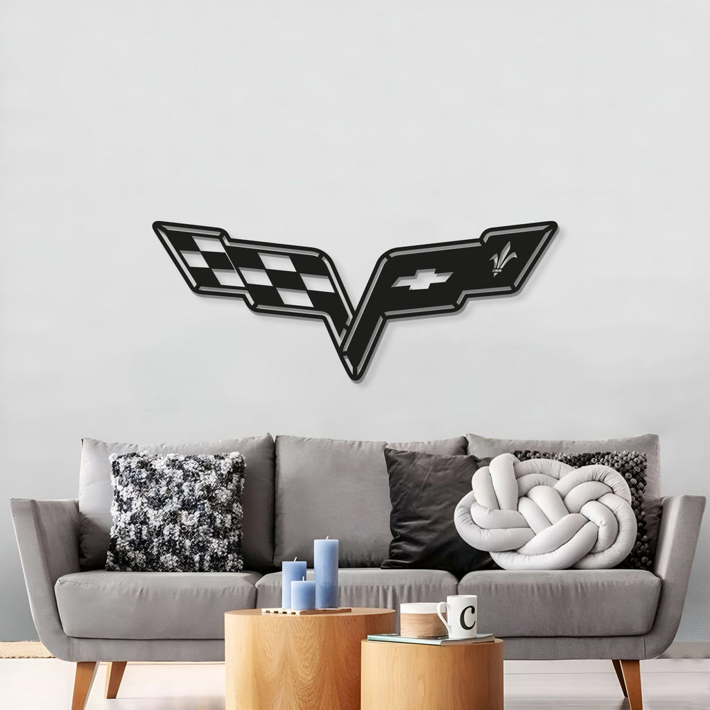Corvette - Metal Emblem - Official Licensed Model Car - MT0926