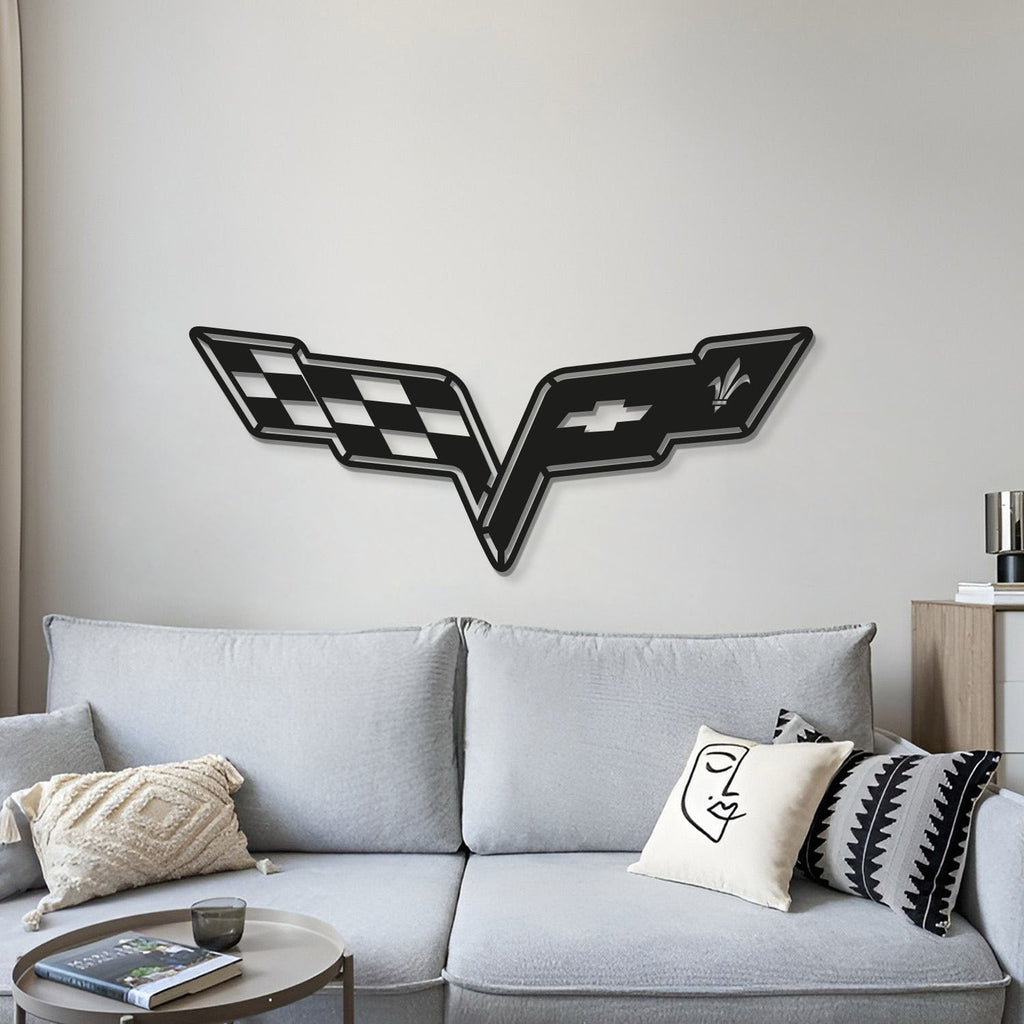 Corvette - Metal Emblem - Official Licensed Model Car - MT0926