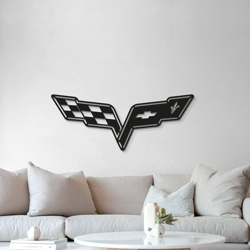 Corvette - Metal Emblem - Official Licensed Model Car - MT0926