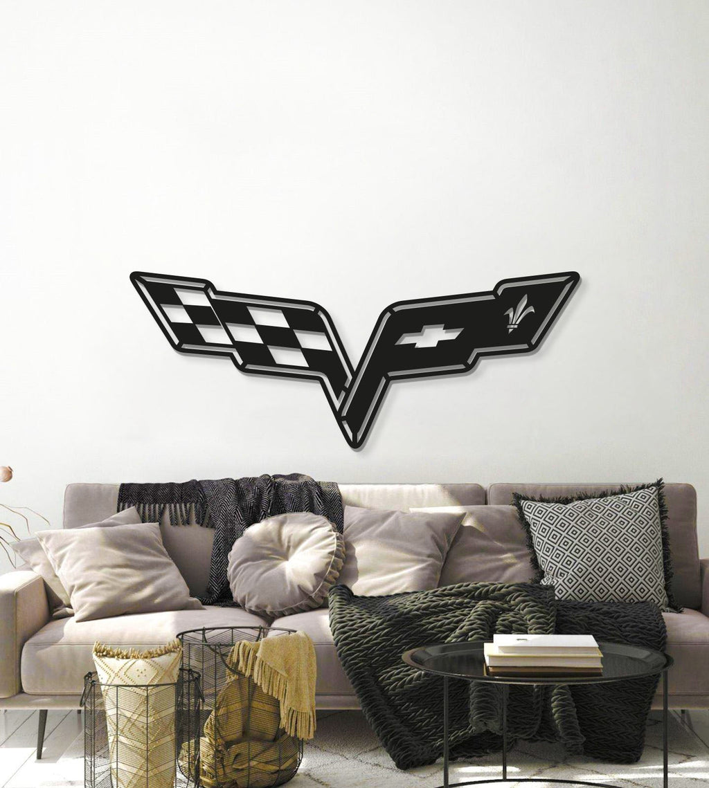 Corvette - Metal Emblem - Official Licensed Model Car - MT0926