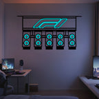 Iconic Formula 1 Lights Metal Neon Wall Art - MTN0280