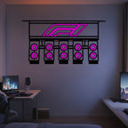 Iconic Formula 1 Lights Metal Neon Wall Art - MTN0280