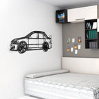 2006 Lancer Evo Metal Wall Art – JDM Steel with Spinning Wheels-KAFMEKA003