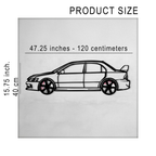 2006 Lancer Evo Metal Wall Art – JDM Steel with Spinning Wheels-KAFMEKA003