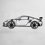 2019 911 GT2 RS Wall Art – Steel Cut with Spinning Wheels-KAFMEKA006