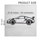 2019 911 GT2 RS Wall Art – Steel Cut with Spinning Wheels-KAFMEKA006