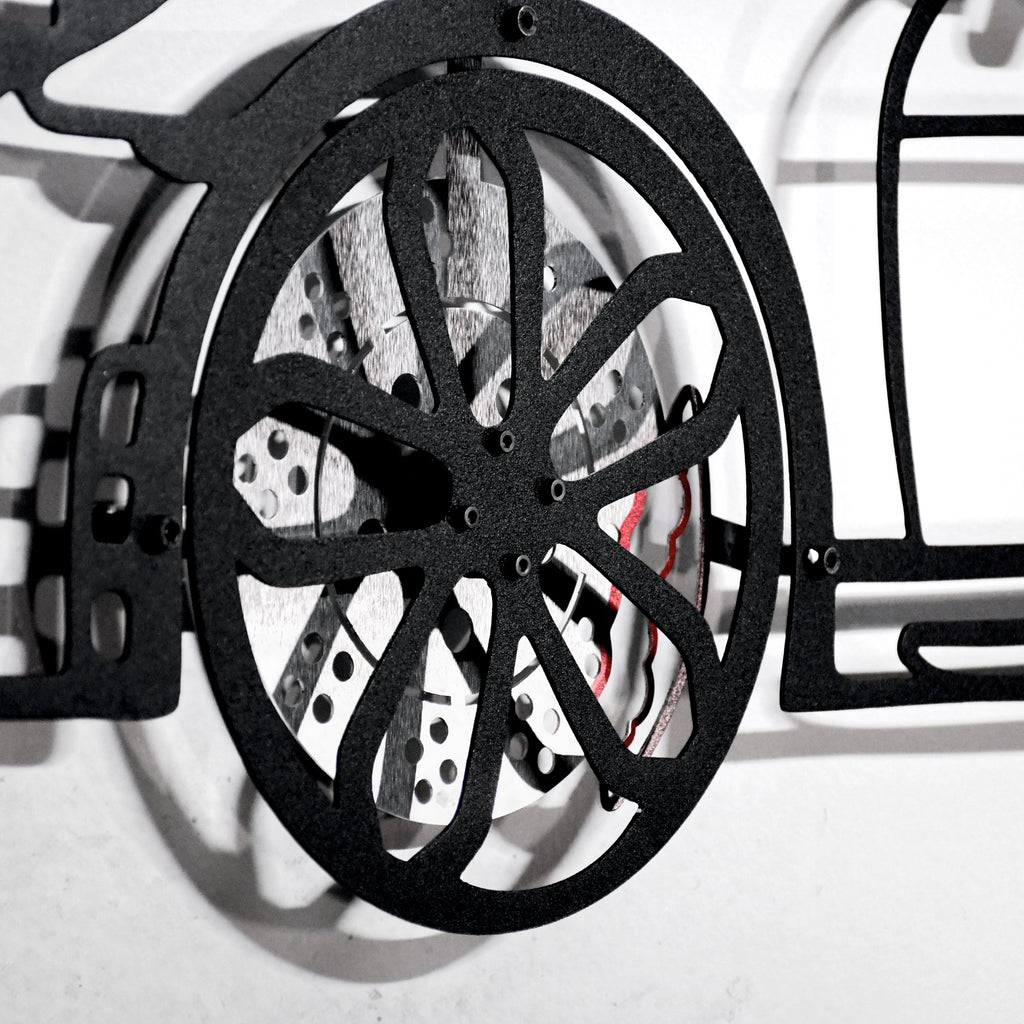 2020 Cayman GT4 Wall Art – Steel Silhouette with Spinning Wheels-KAFMEKA007