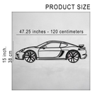 2020 Cayman GT4 Wall Art – Steel Silhouette with Spinning Wheels-KAFMEKA007