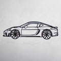 2022 Cayman 718 GT4 Wall Art – Steel Cut with Spinning Wheels-KAFMEKA008