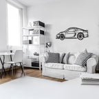 2022 Cayman 718 GT4 Wall Art – Steel Cut with Spinning Wheels-KAFMEKA008