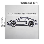 2022 Cayman 718 GT4 Wall Art – Steel Cut with Spinning Wheels-KAFMEKA008