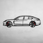 2022 Panamera 4S Wall Art – Steel Silhouette with Spinning Wheels-KAFMEKA009