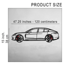 2022 Panamera 4S Wall Art – Steel Silhouette with Spinning Wheels-KAFMEKA009