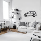 2022 Golf GTI Wall Art – Steel Silhouette with Spinning Wheels-KAFMEKA010