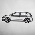 2022 Golf GTI Wall Art – Steel Silhouette with Spinning Wheels-KAFMEKA010