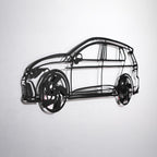 2022 Golf GTI Wall Art – Steel Silhouette with Spinning Wheels-KAFMEKA010