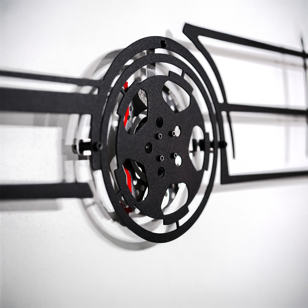 E34 M5 Wall Art – Classic Steel Silhouette with Spinning Wheels-KAFMEKA014