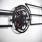 E34 M5 Wall Art – Classic Steel Silhouette with Spinning Wheels-KAFMEKA014